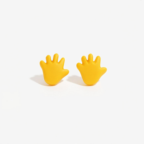 Blue Baby Hands Stud Earrings