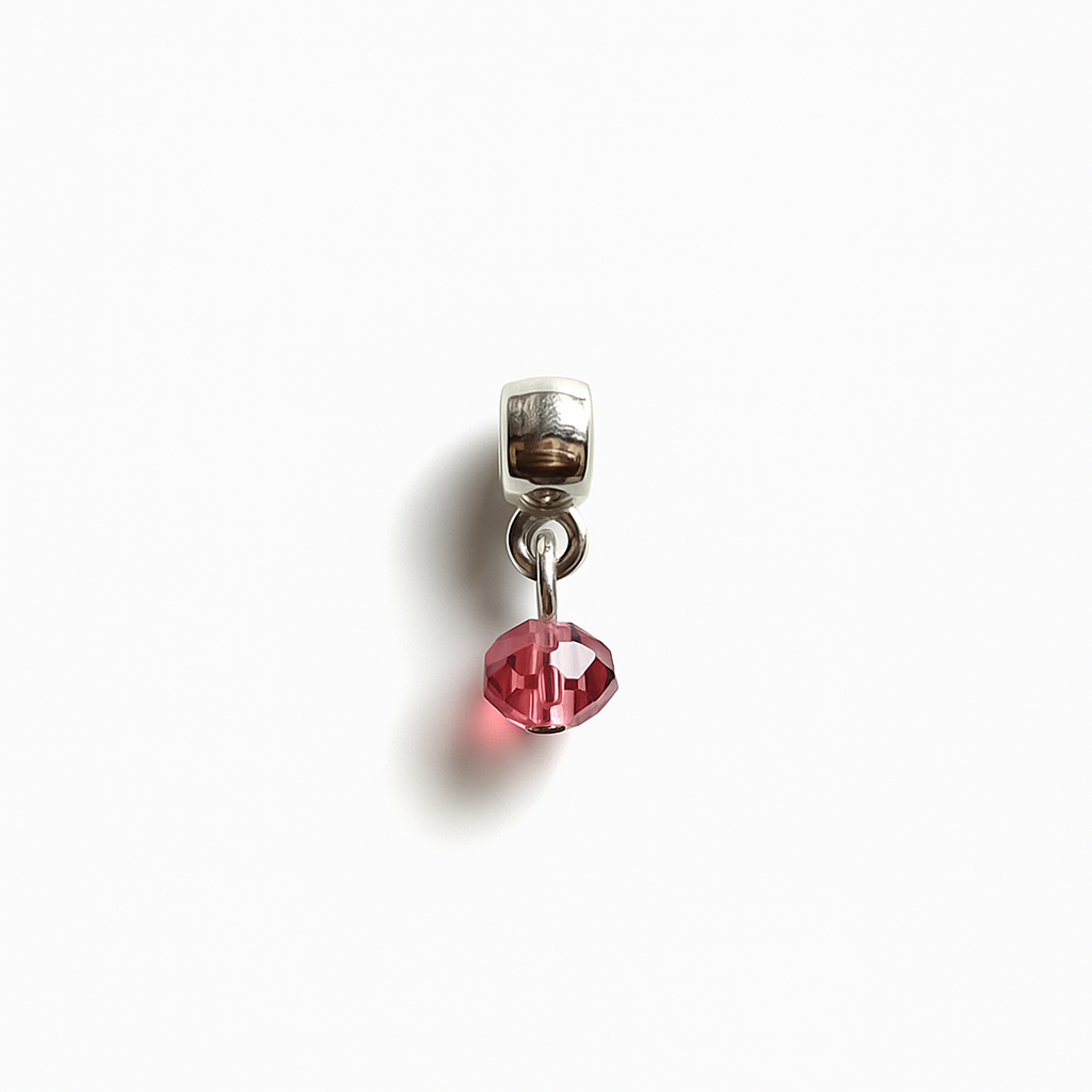 Sparkling Violet Red Crystal Mini Charm