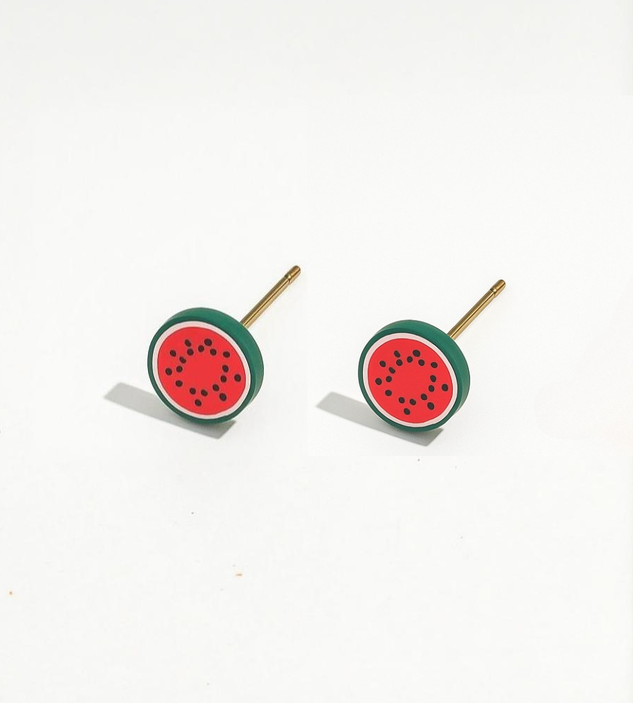 Melon Slices Stud Earrings