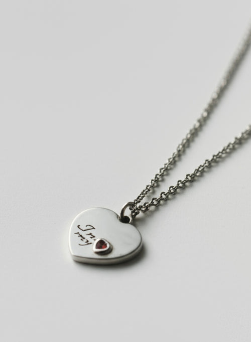 "In my Heart" Sterling Silver Necklace