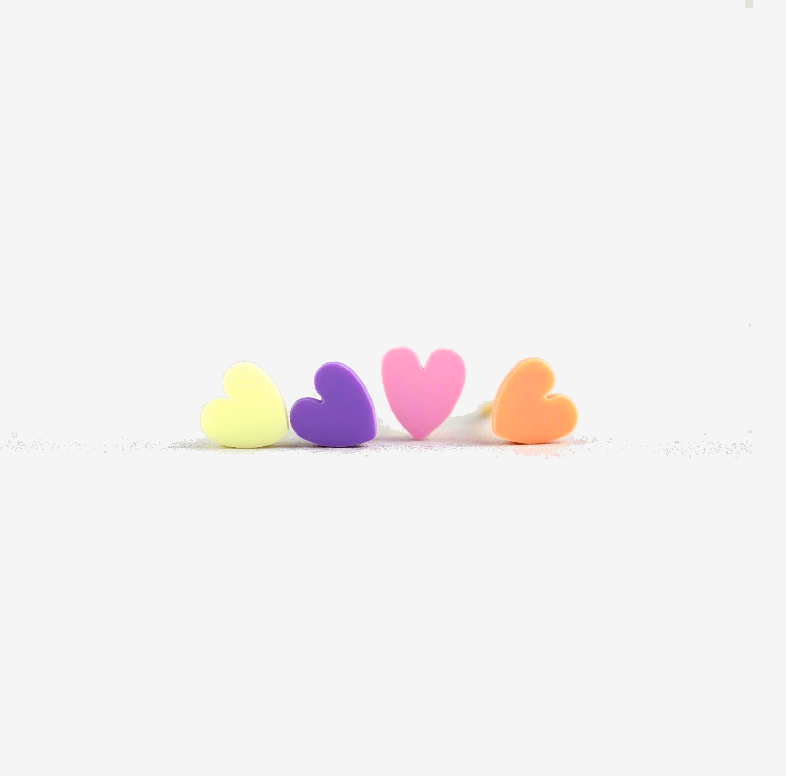Mini Colourful Heart Stud Earrings