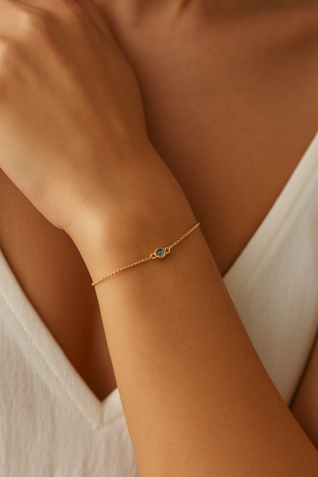 Birthstone Stainless Steel Bracelet