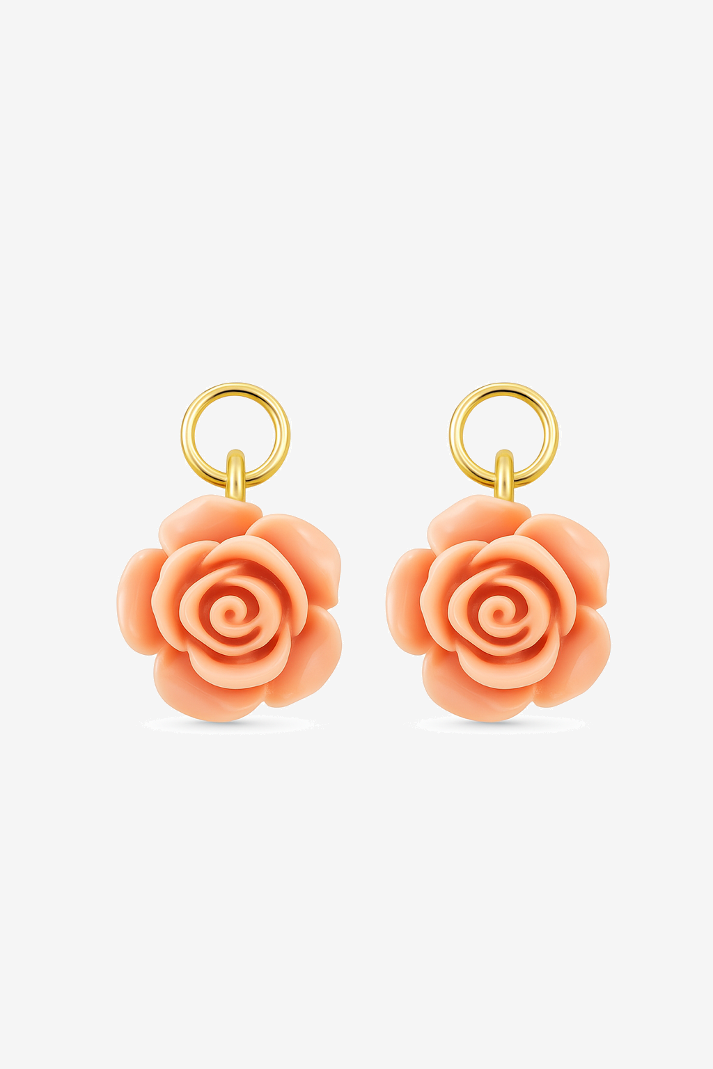 Powder Pink Flower Earring Charms