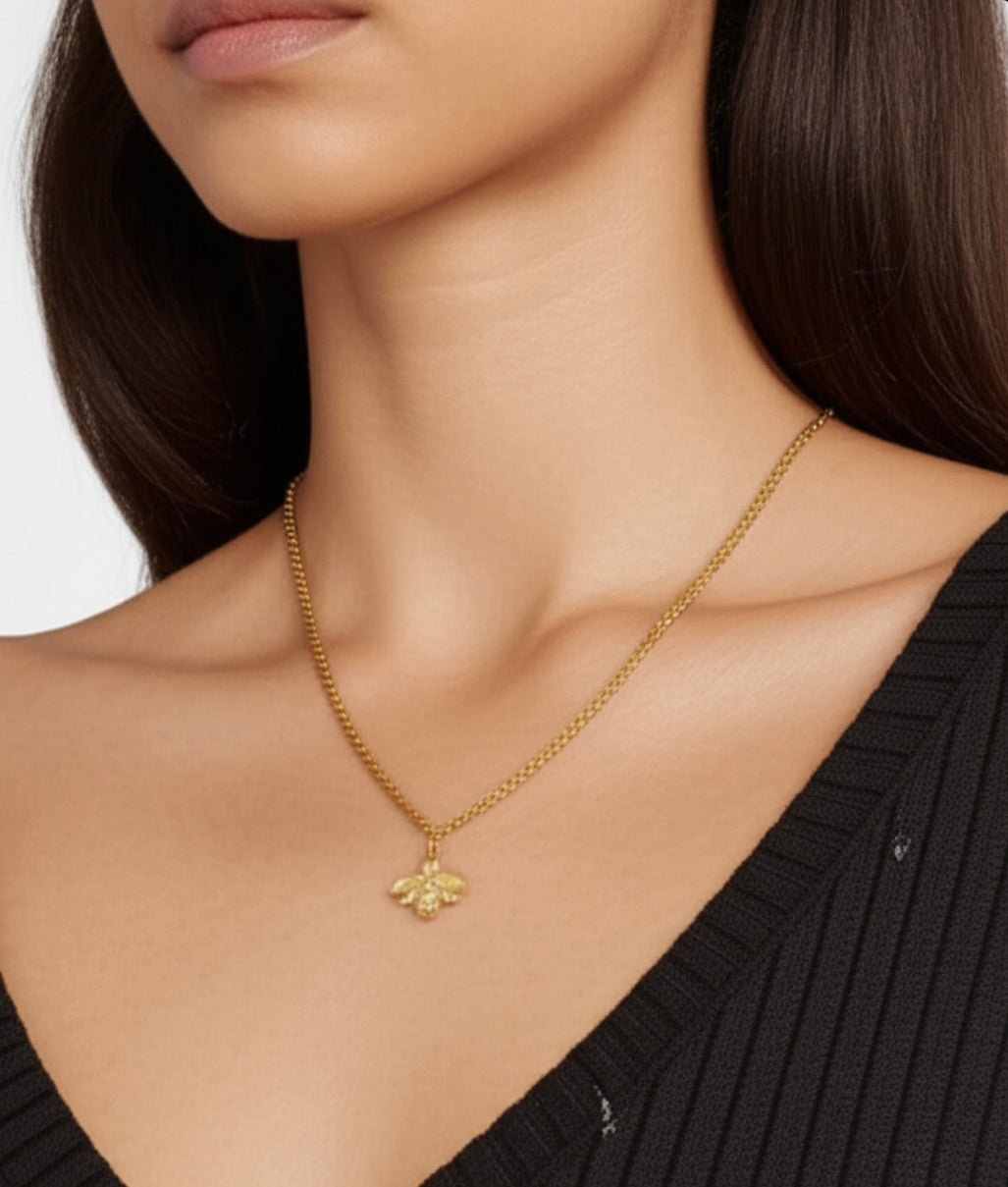 Honey Bee Gold Plated Necklace