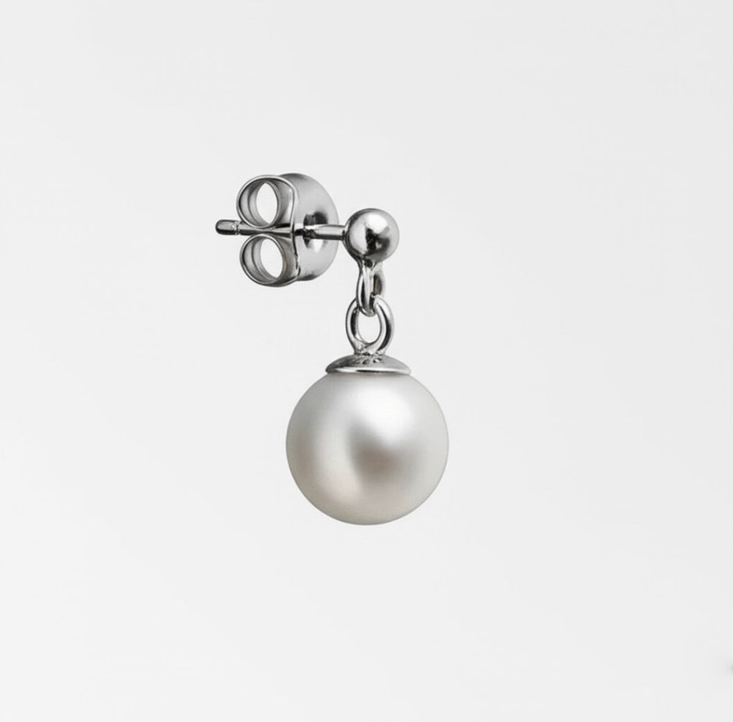 Seashell Sterling Silver Drop Earrings