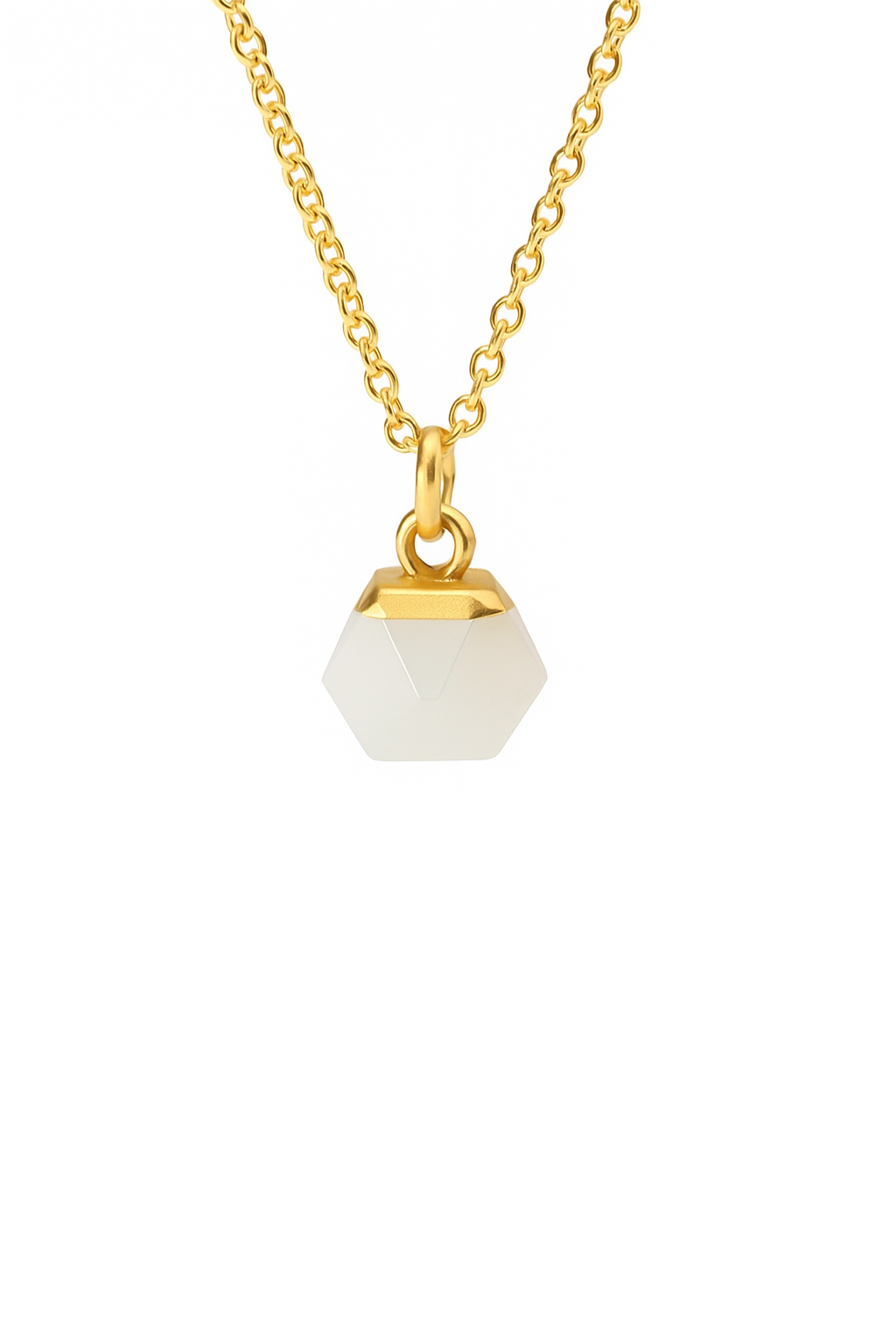 Natural White Nephrite Pendant Necklace