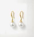 Pearls Gold on Sterling Silver Drop Earrings
