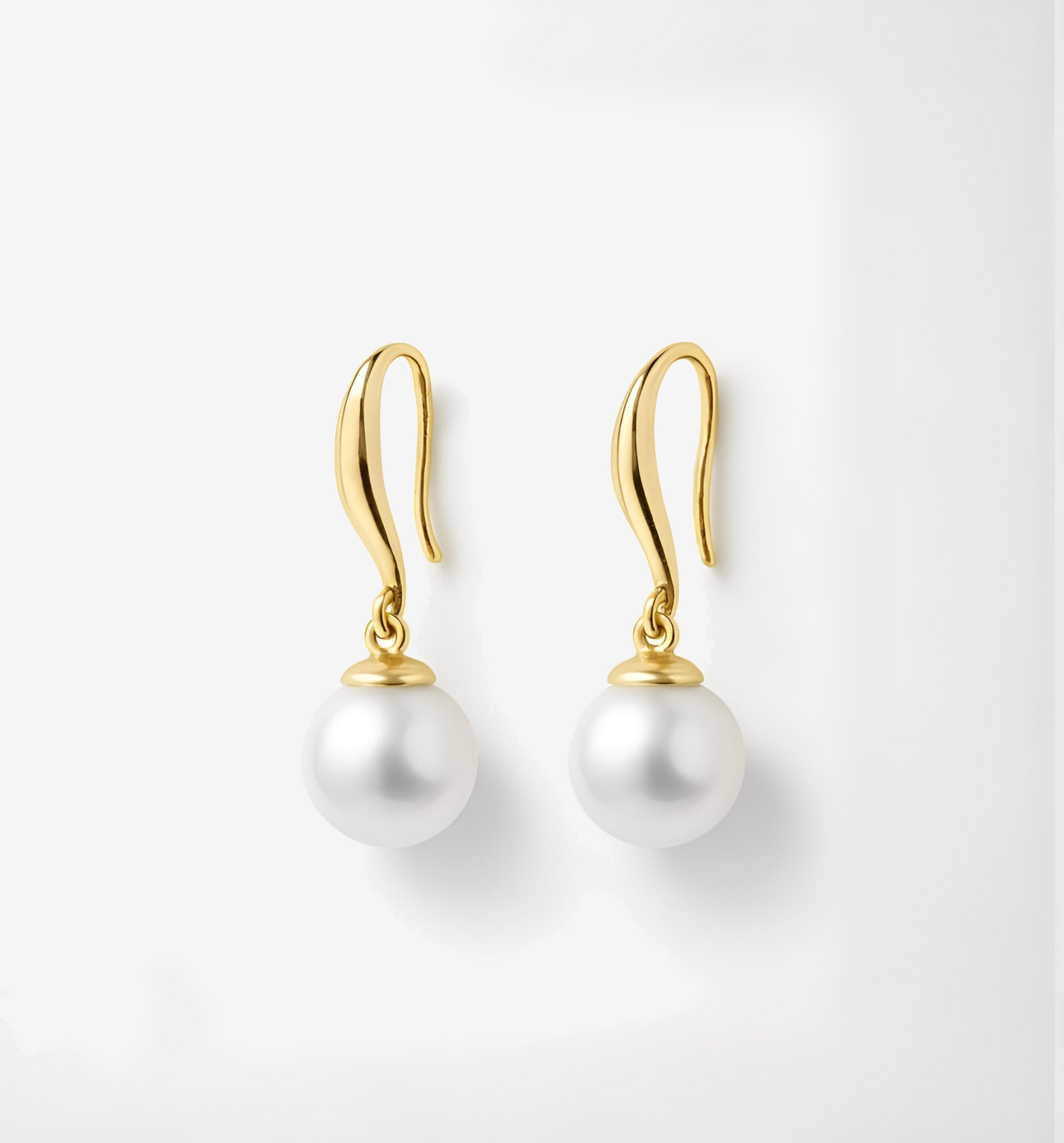 Pearls Gold on Sterling Silver Drop Earrings