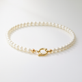 Seashell Gold Plated Sterling Silver Sailor Clasp Necklace