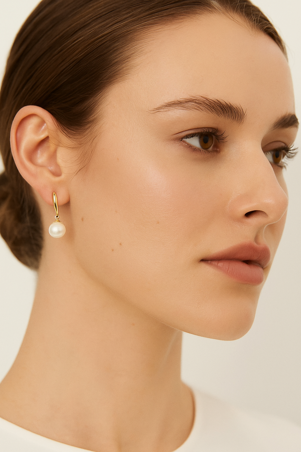 Pearls Gold on Sterling Silver Drop Earrings