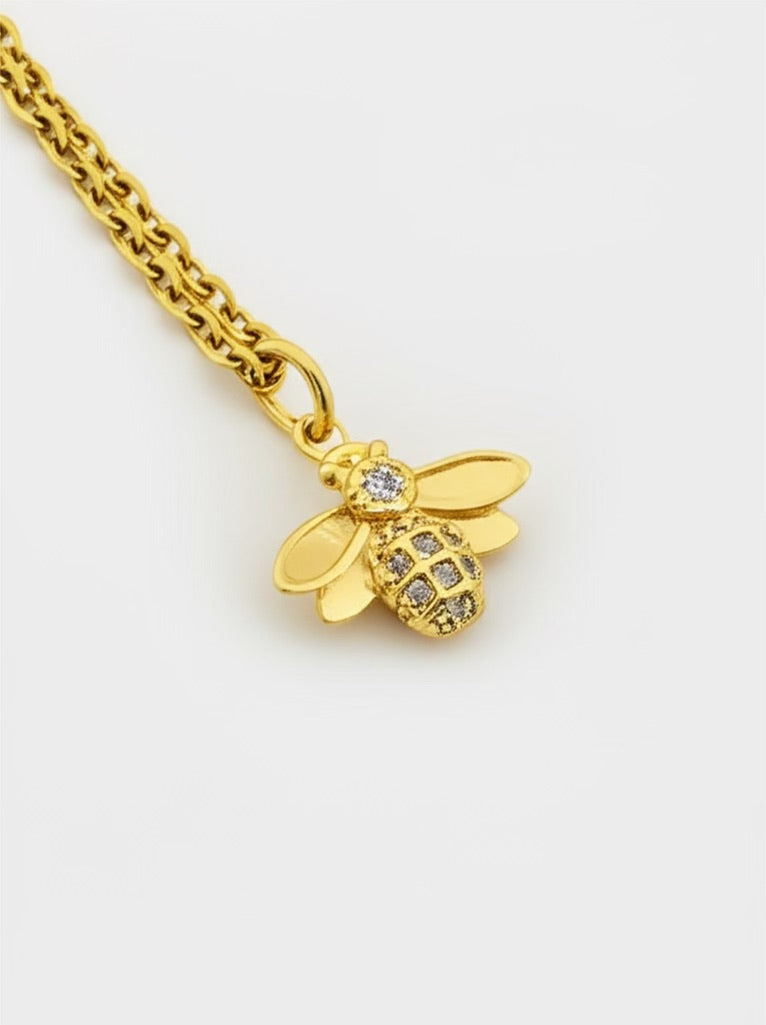 Honey Bee Gold Plated Necklace