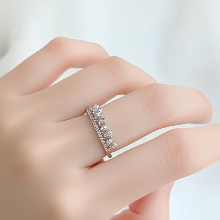 Princess Cubic Zirconia Sterling Silver Ring