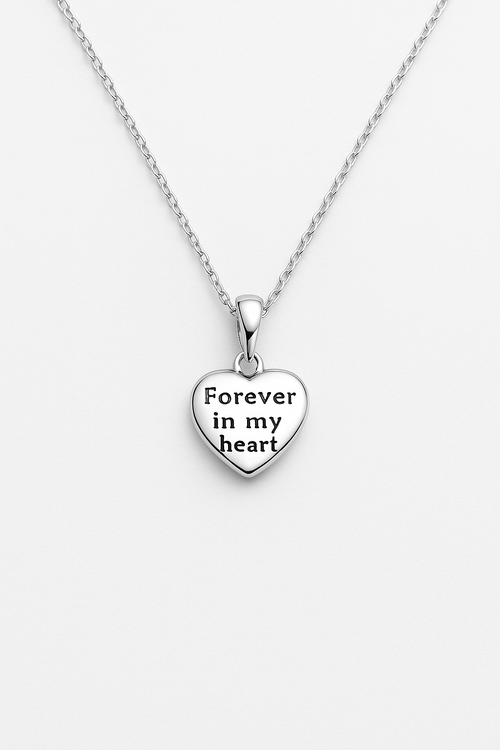 "Forever in My Heart" Sterling Silver Necklace
