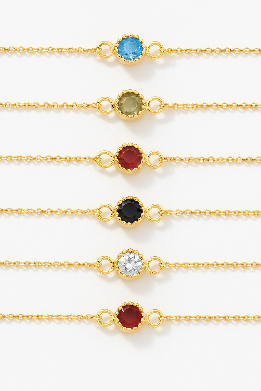 Birthstone Stainless Steel Bracelet