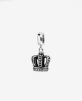 Royal Crown Bracelet Charm in Silver