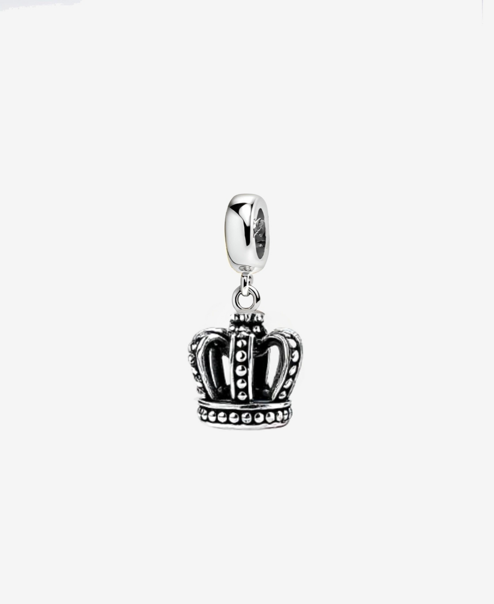 Royal Crown Bracelet Charm in Silver