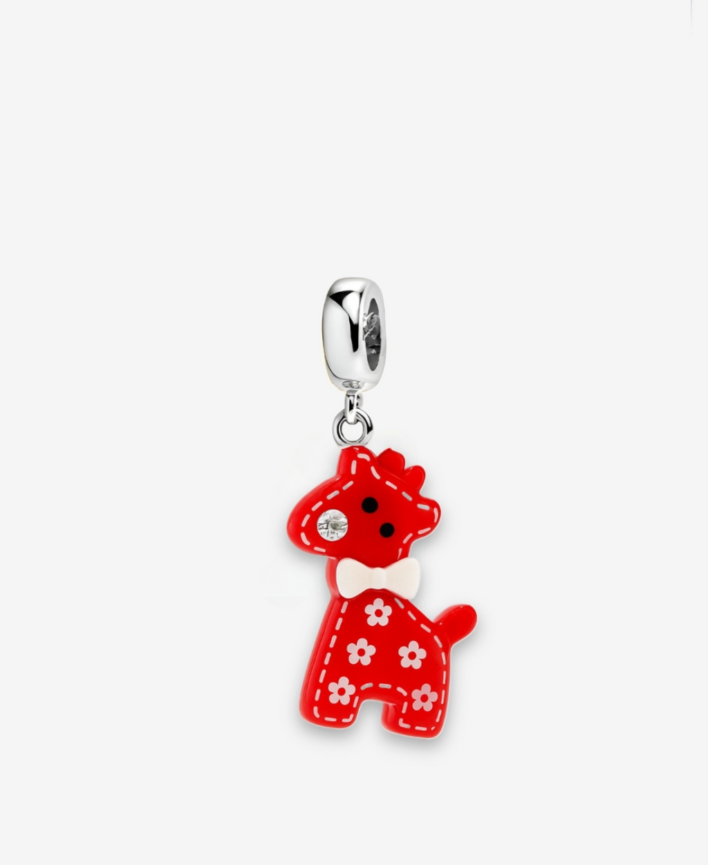Giraffe with Bow Bracelet Charm