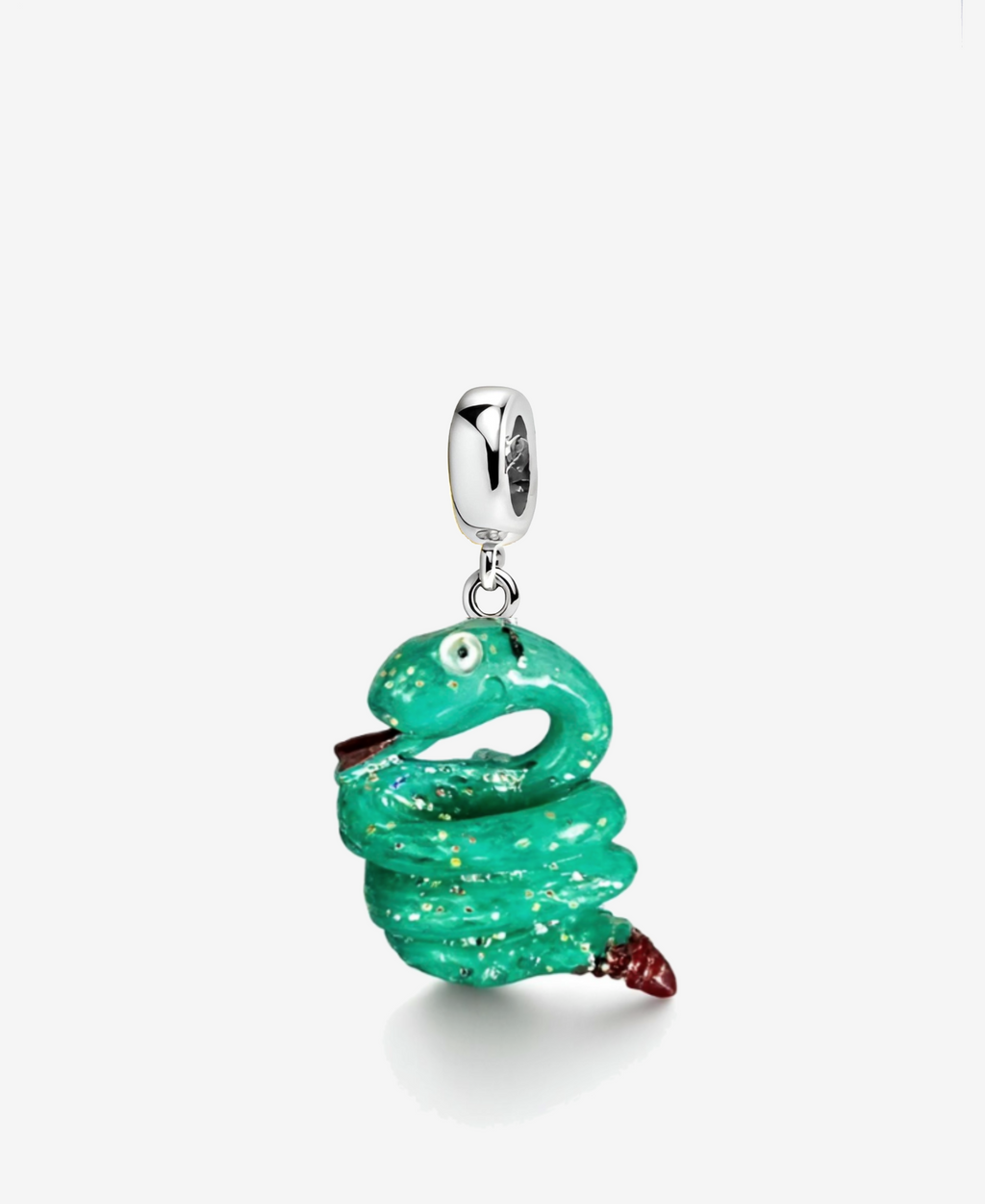 Green Snake Bracelet Charm