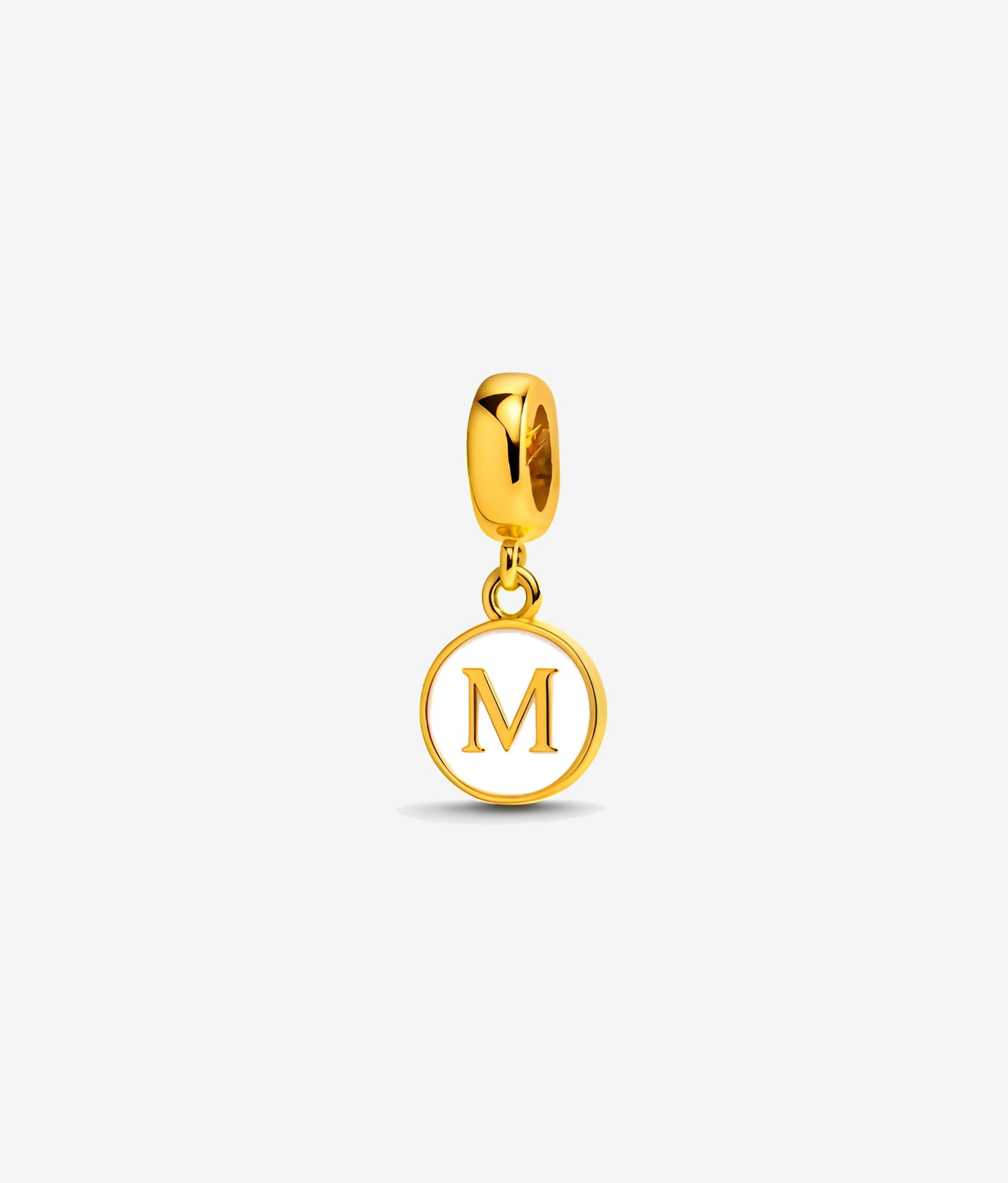 Name Letter Bracelet Charm in Gold