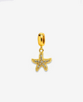 Gold Starfish Bracelet Charm