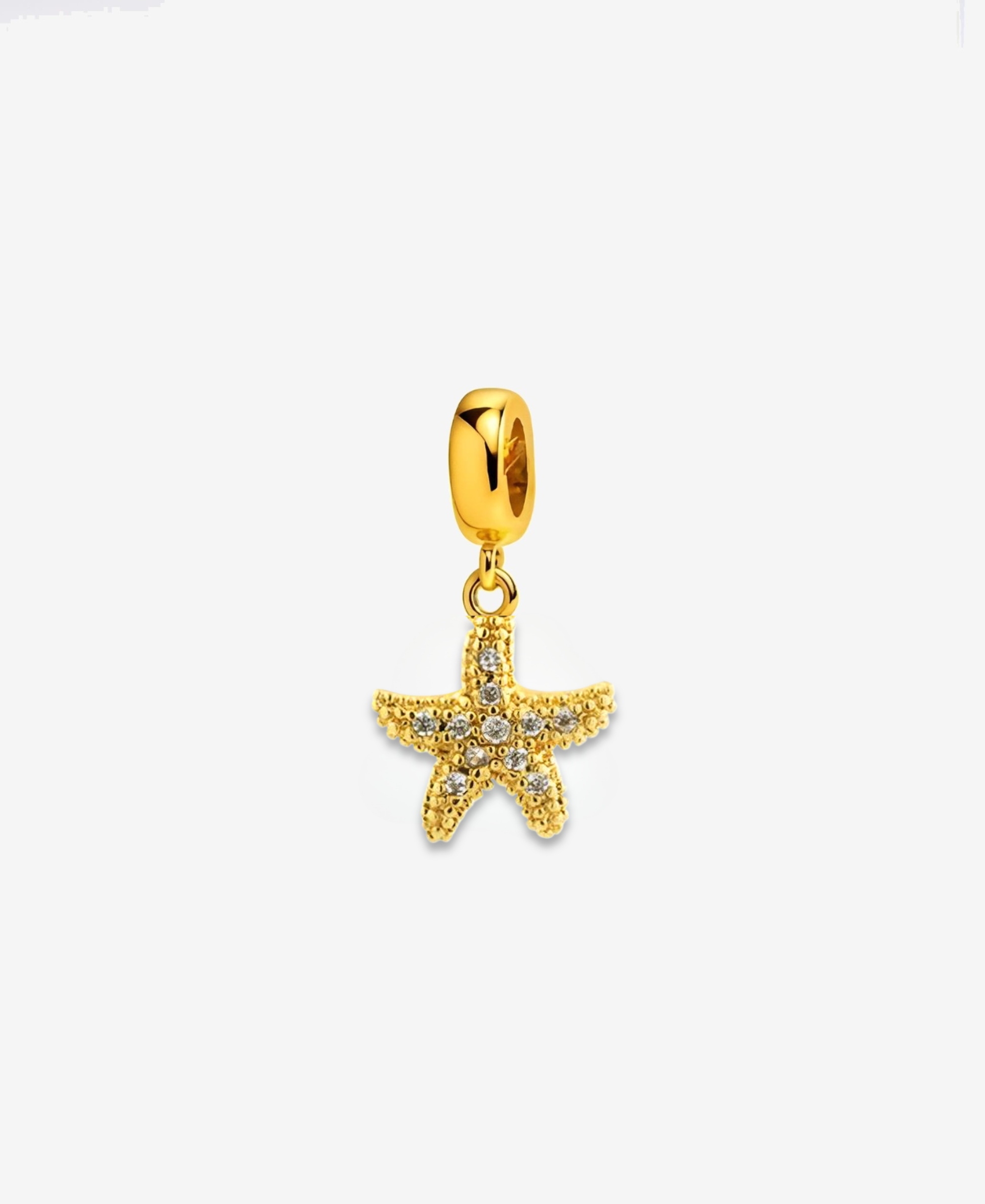 Gold Starfish Bracelet Charm