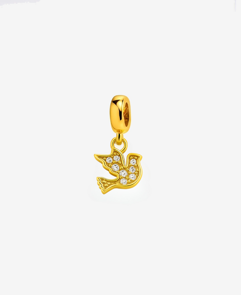 Gentle Bird Cubic Zirconia Bracelet Charm
