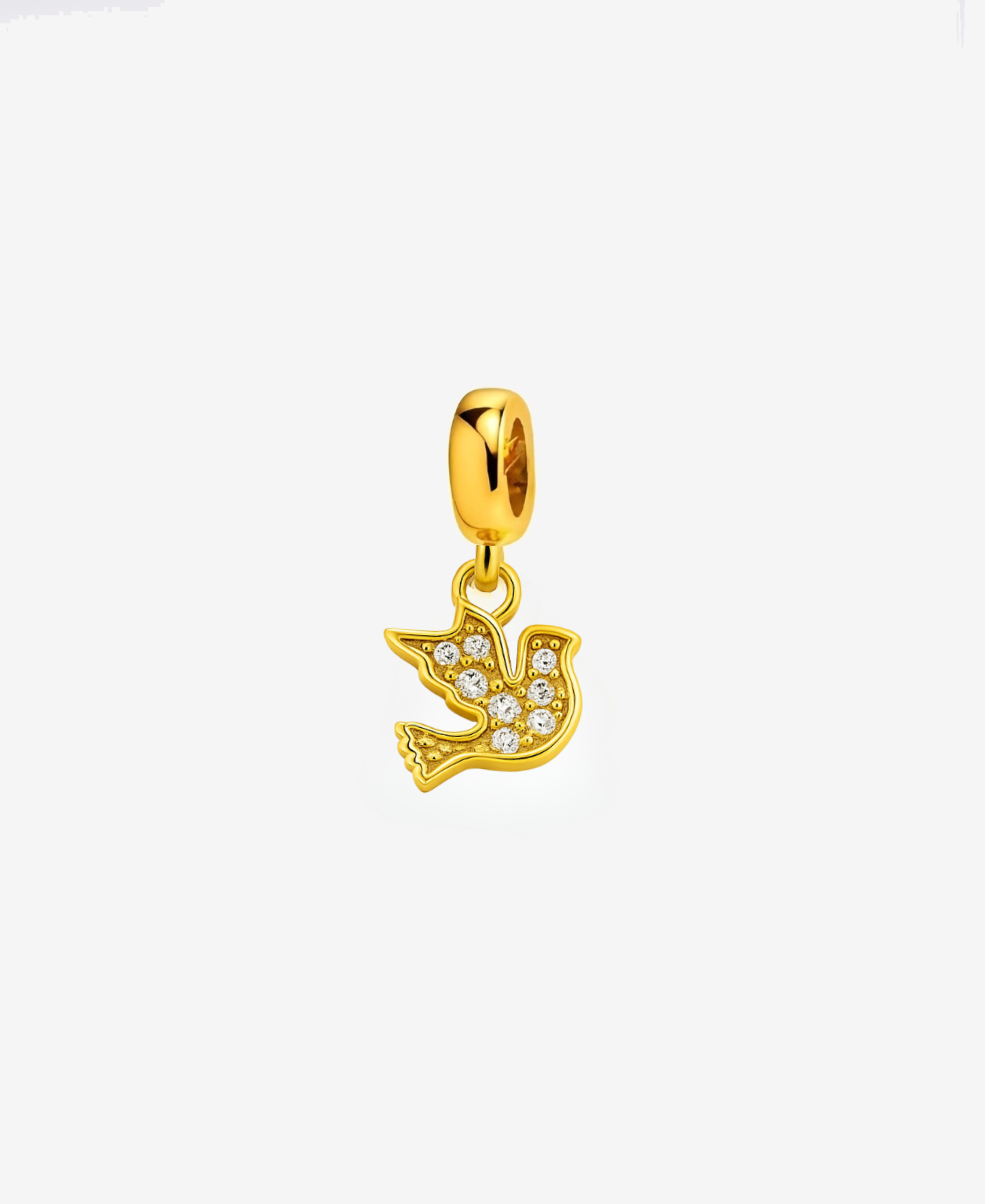 Gentle Bird Cubic Zirconia Bracelet Charm