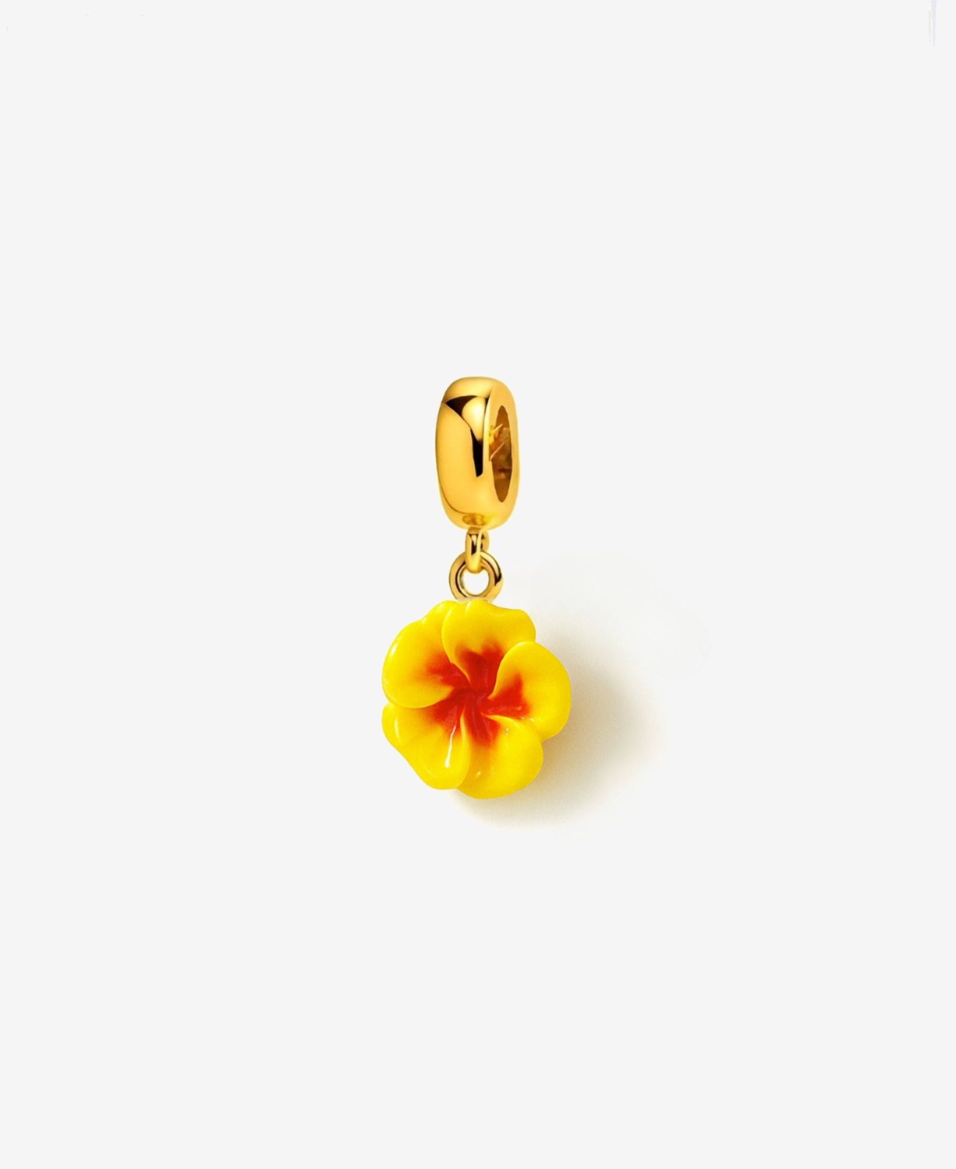 Two Tone Flower Bracelet Charm
