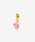 Pink Cake Slice Bracelet Charm