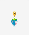 Large Blue Strawberry Bracelet Charm