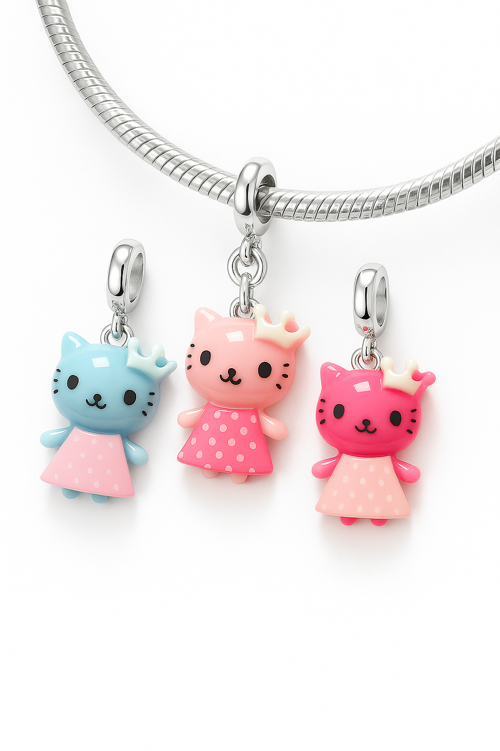Kitty in Dress Bracelet Charms