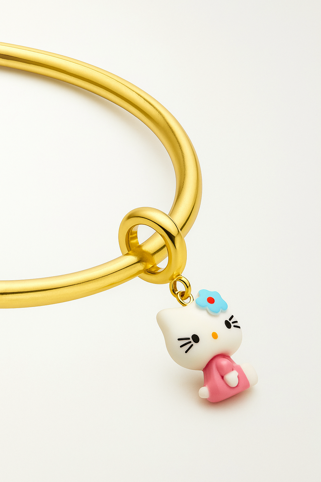 White Kitty Bracelet Charm