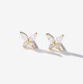 Sparkling Butterfly Sterling Silver Earrings