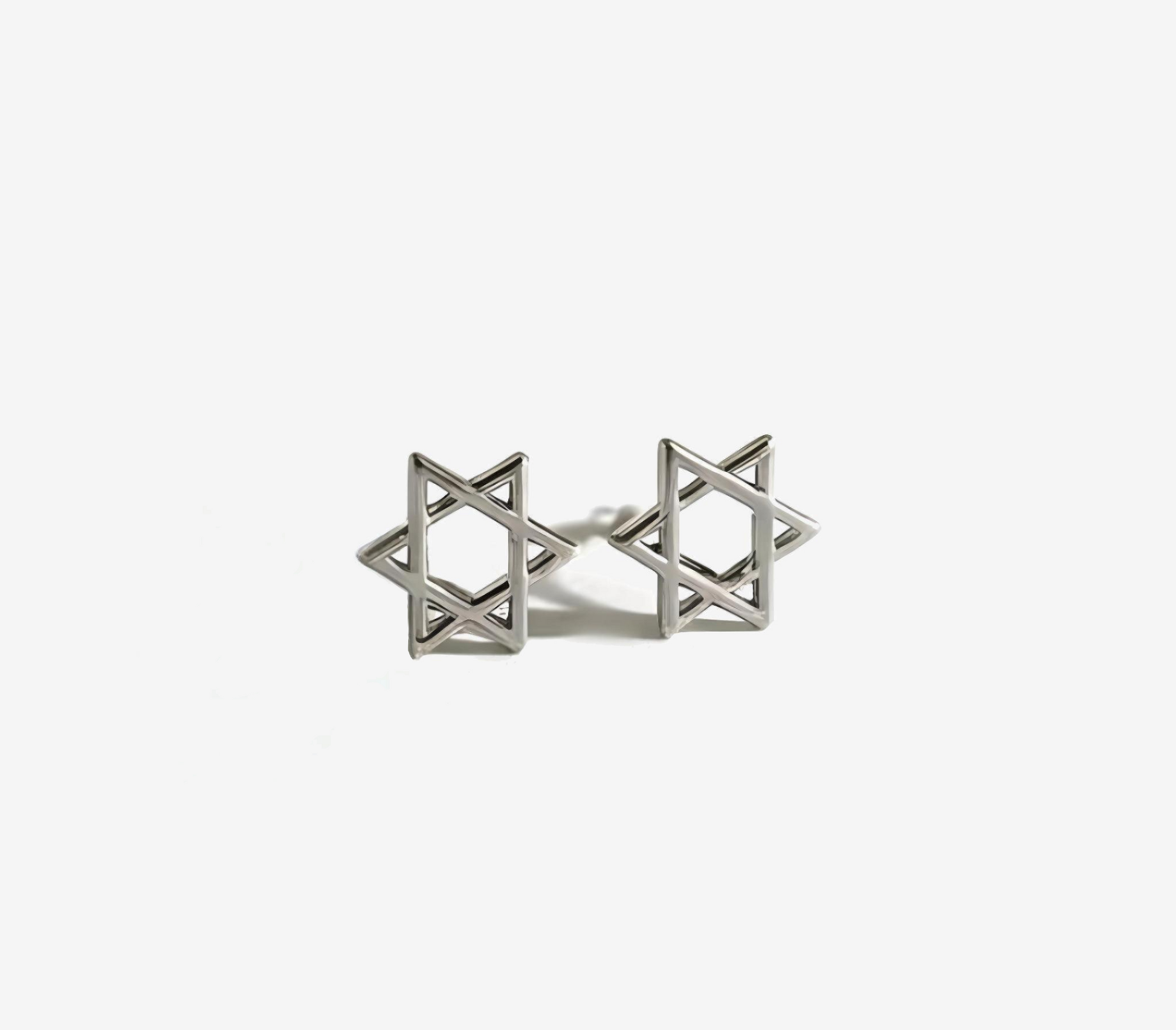 Six Pointed Star Sterling Silver Stud Earrings