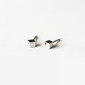 Minimalist Cube Sterling Silver Stud Earrings