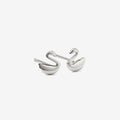 Simple Swans Sterling Silver Stud Earrings