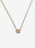 Solitaire Rose Gold Sterling Silver Necklace