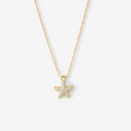 Starfish Pave Gold Plated Necklace