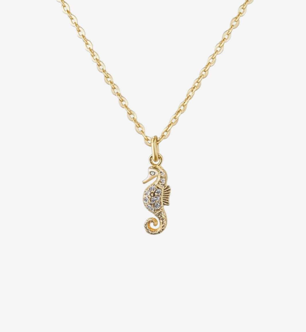Seahorse Gold Plated Stainless Steel Necklace