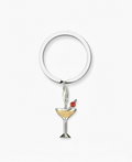 Stainless Steel Keychain with a  Cocktail Charm