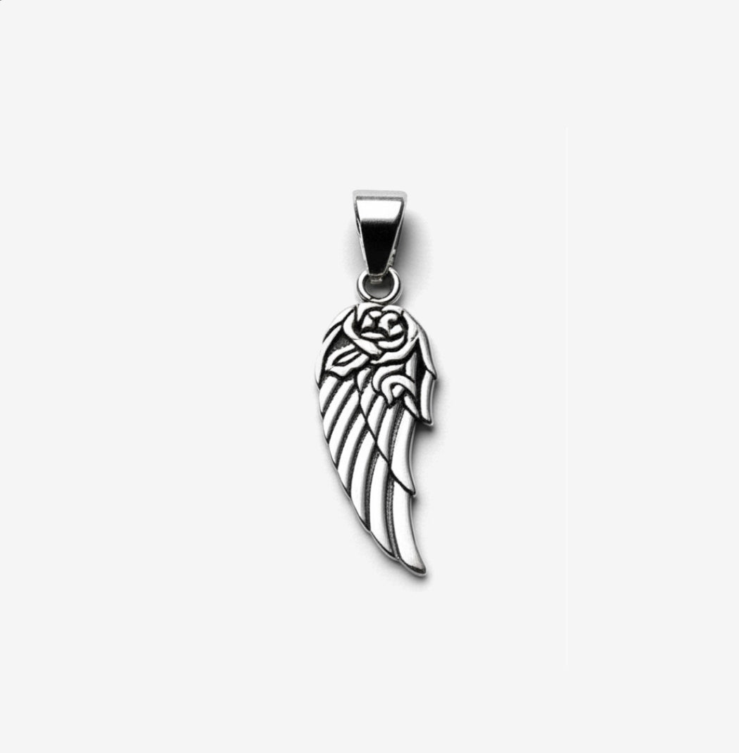Angle Wing Stainless Steel Pendant