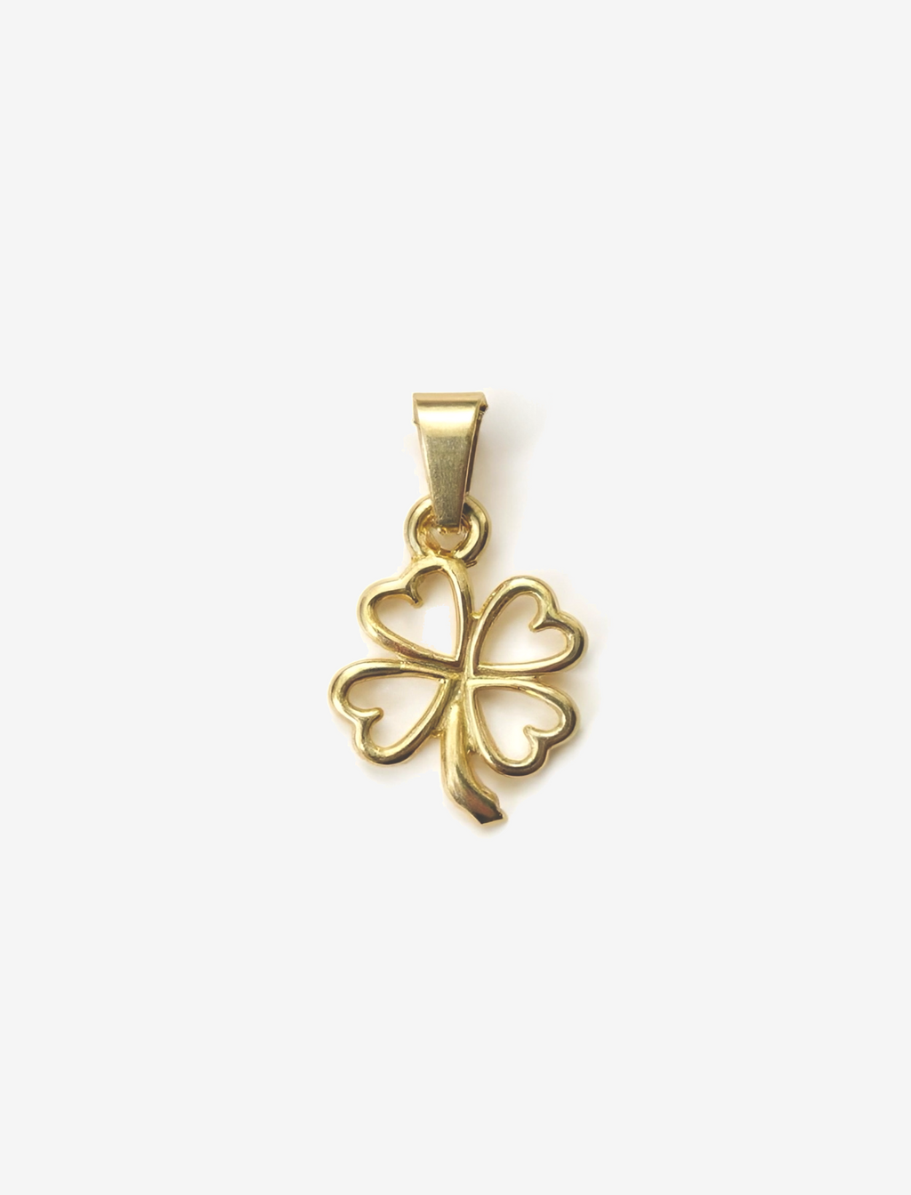 Hollow Clover Pendant in Gold