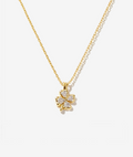 Clover CZ Gold Plated Silver Necklace