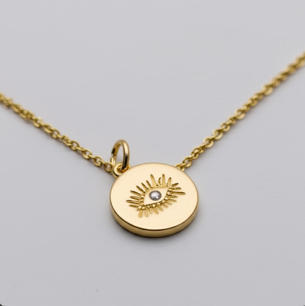 All Seeing Eye Gold Plated Necklace