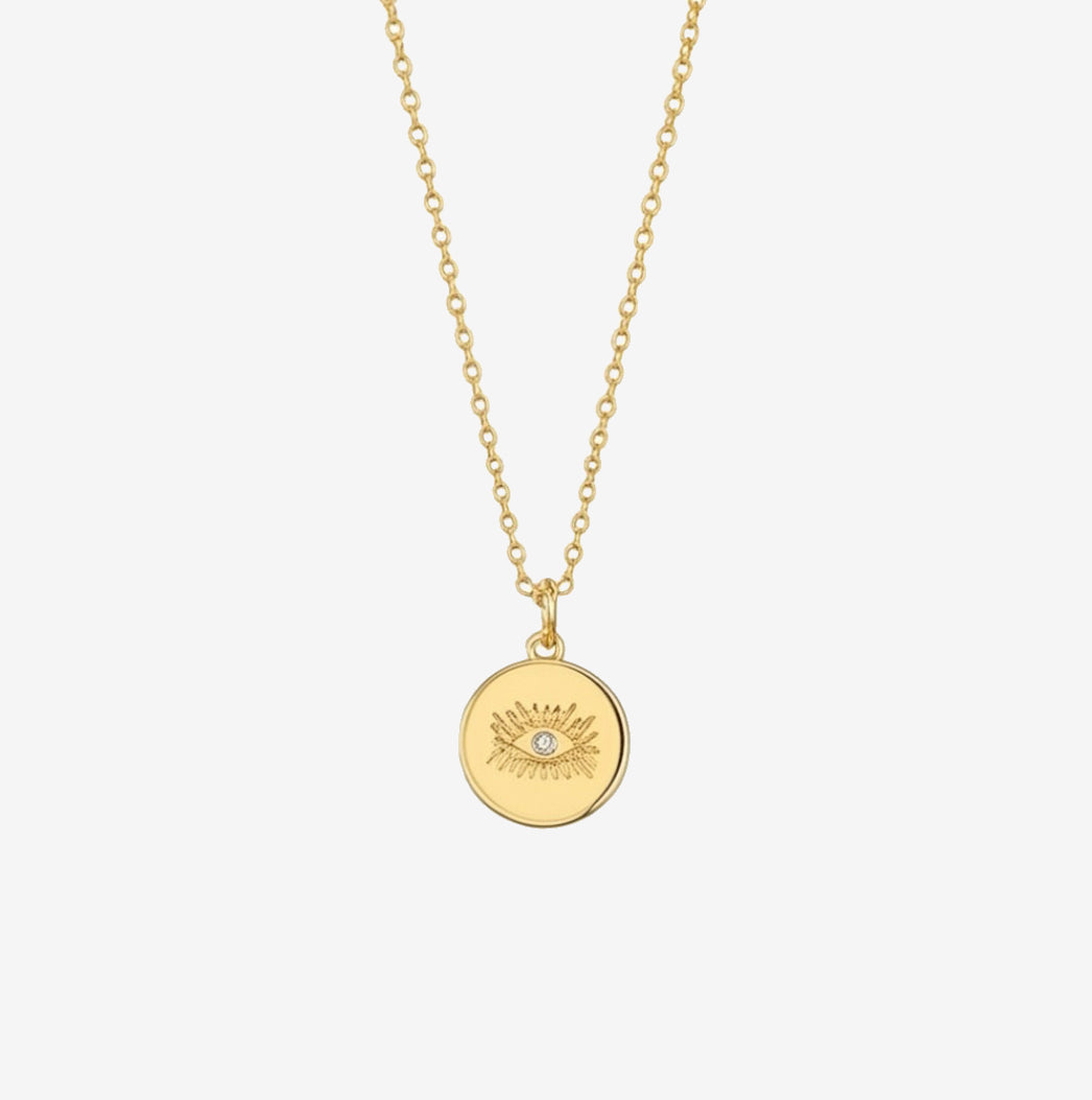All Seeing Eye Gold Plated Necklace
