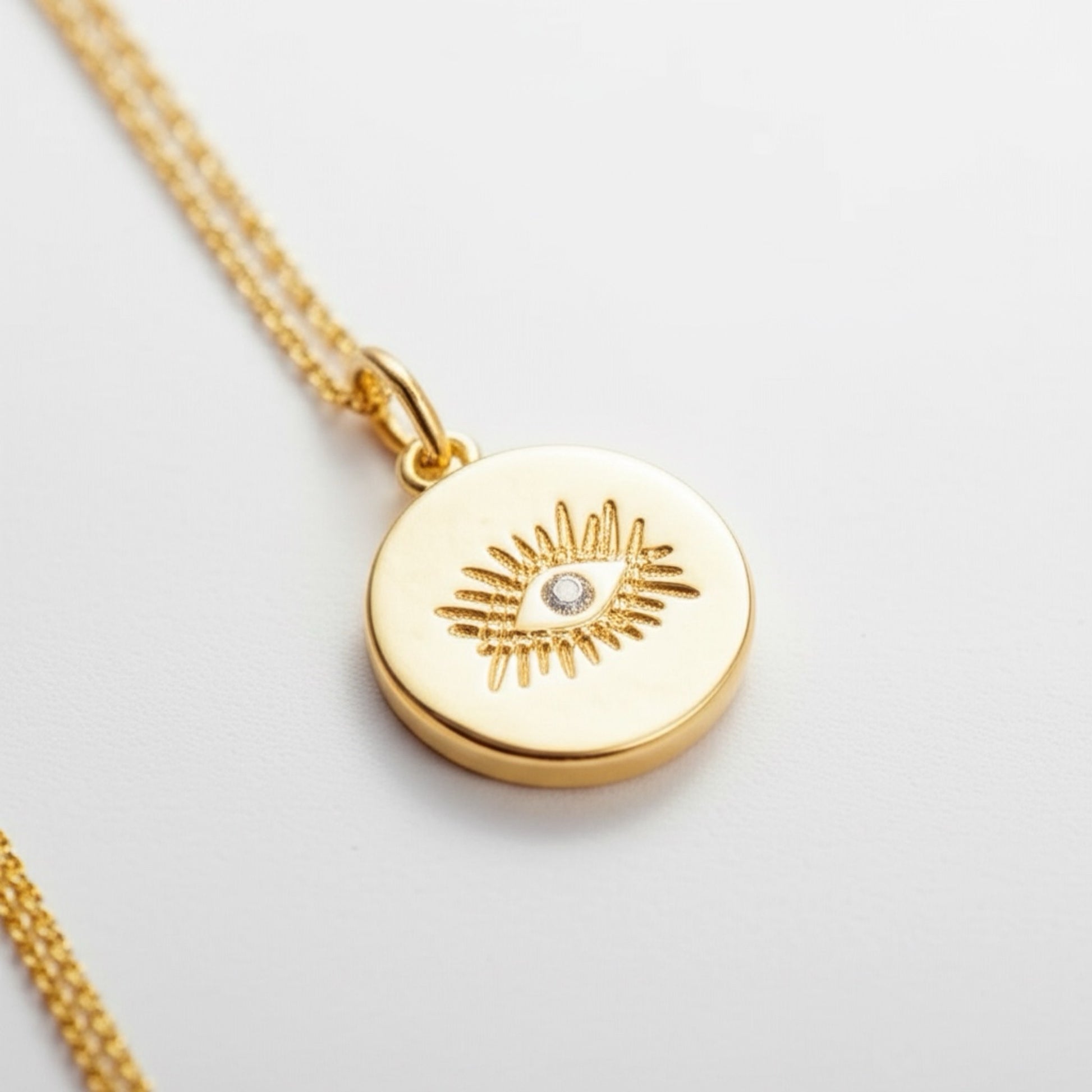 All Seeing Eye Gold Plated Necklace