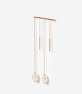 Rose Gold and Pink Pearl Silver Threader Earrings