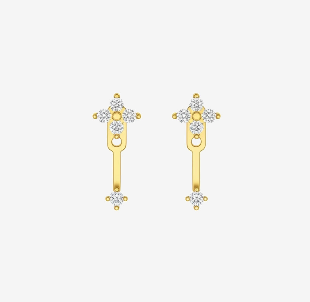 Cubic Zirconia Stud with Back Post