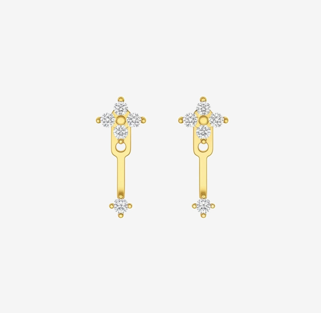 Cubic Zirconia Stud with Back Post