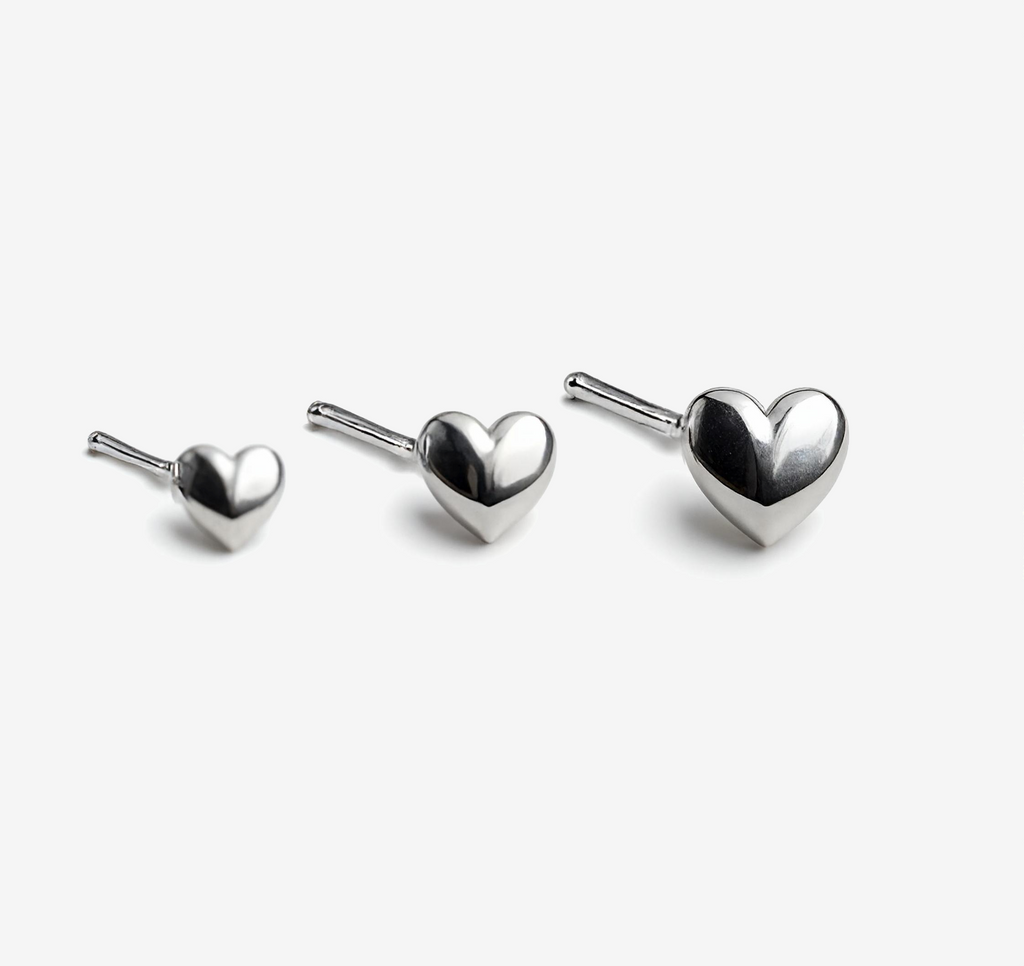 Mini Hearts Sterling Silver Stud Earrings